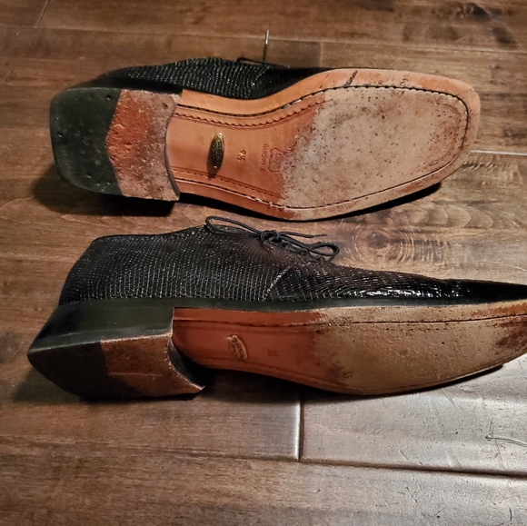 Belvedere Black Ostrich shoes - Picture 3 of 4